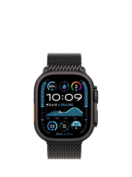 Apple Watch Ultra 2 GPS + Cellular, 49mm, Titanium Case with Milanese Loop, Black/Black - view 2, Black