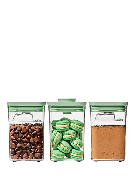 OXO POP Kitchen Storage Container, Set of 3, 1L, Pistachio, Pistachio