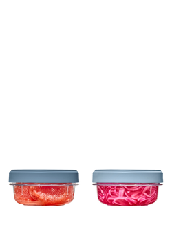 OXO Good Grips Twist & Stack Storage Container, Set of 2, 350ml, Blue/Clear, Blue & Transparent