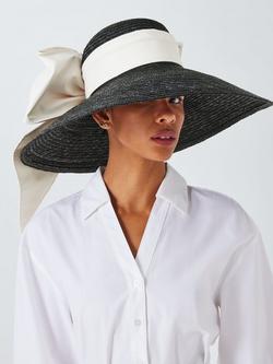 John Lewis Hayden Woven Occasion Hat, Black, Black
