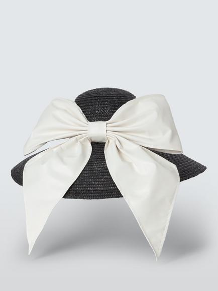 John Lewis Hayden Woven Occasion Hat, Black - view 2, Black