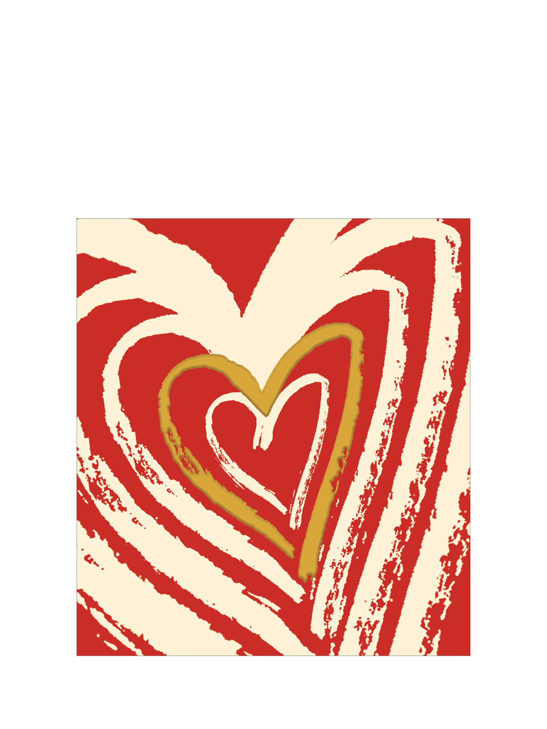The Proper Mail Company Multiple Hearts Coming Out Valentine's Day Card