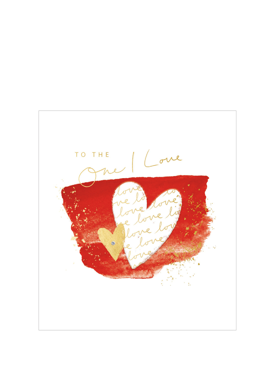 The Proper Mail Company Watercolour Hearts Valentine's Day Card