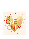 Woodmansterne Heart One & Only Valentine's Day Card