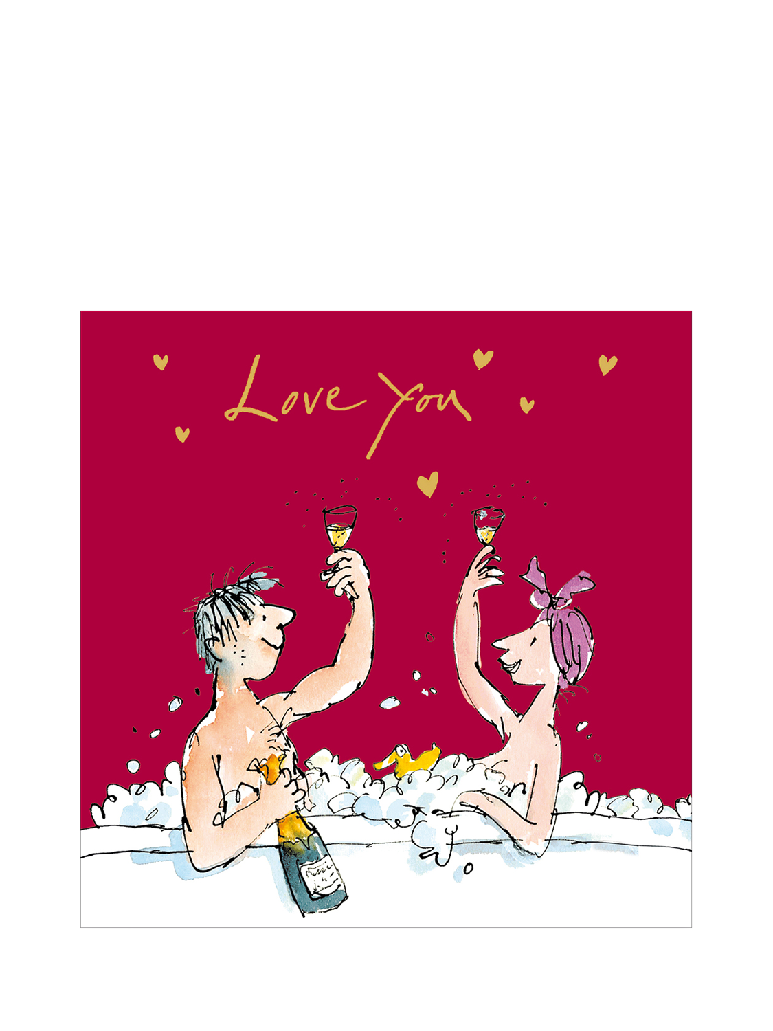 Woodmansterne Couple With Champagne Valentine's Day Card