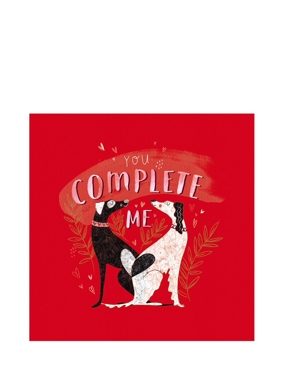 Woodmansterne Dogs You Complete Me Valentine's Day Card