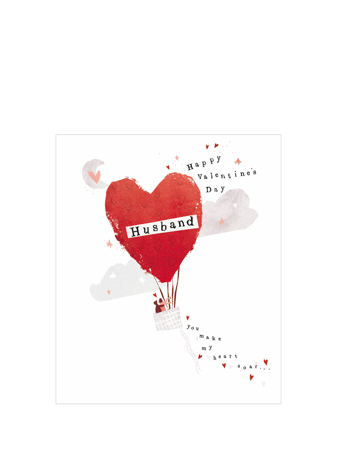 Woodmansterne Hot Air Balloon Valentine's Day Card