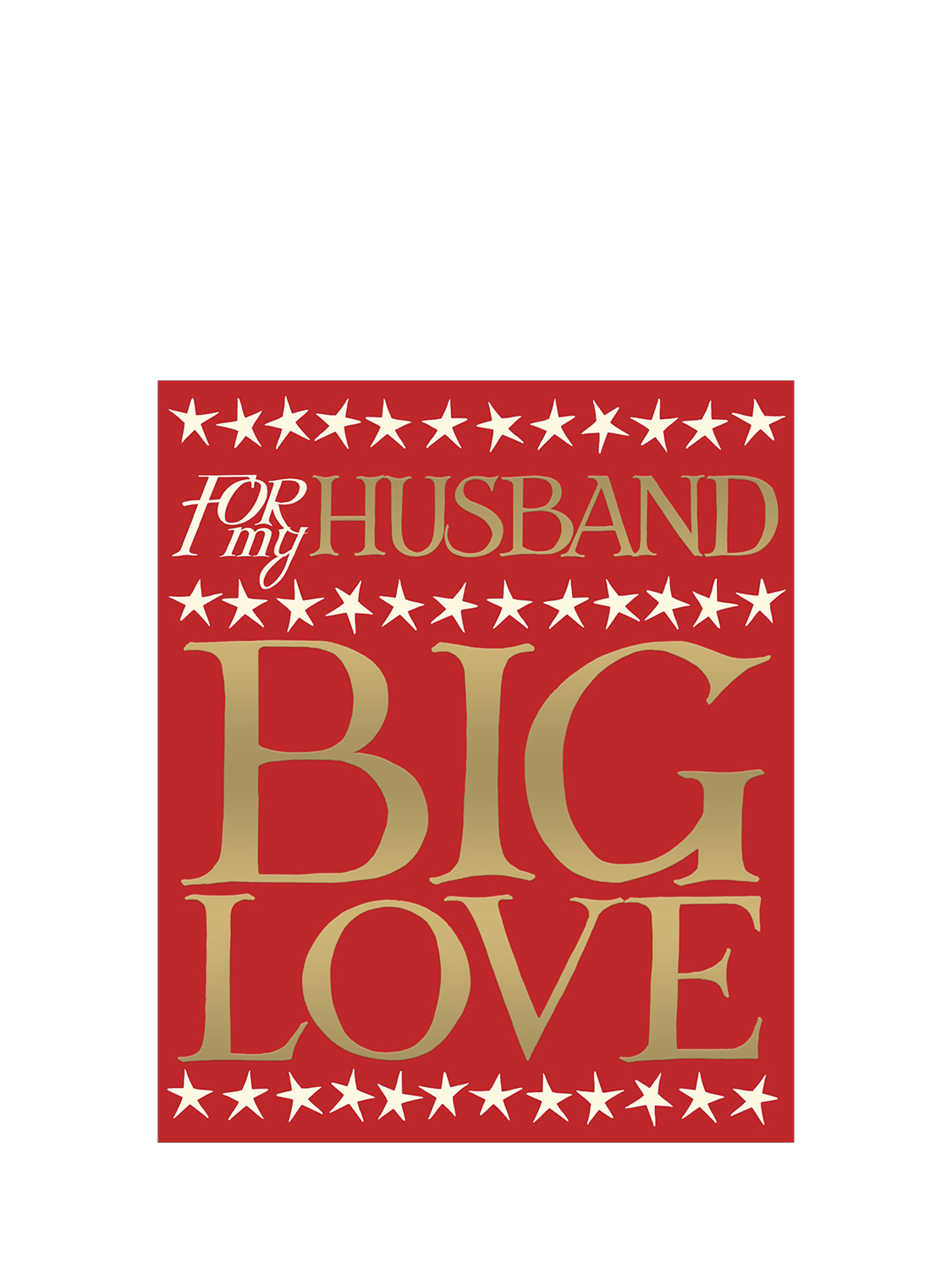 Emma Bridgewater Big Love Husband Valentine's Day Card