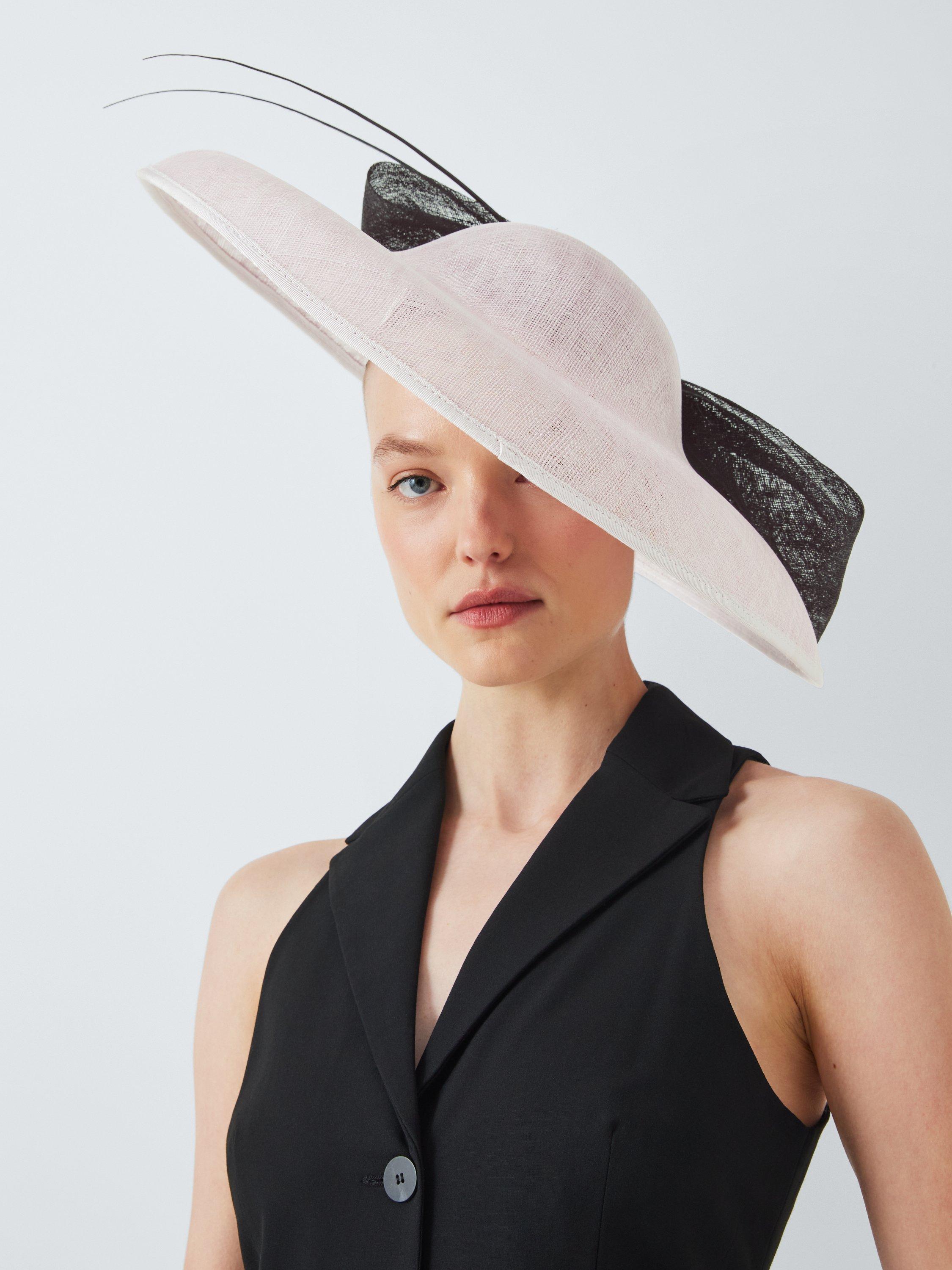Product image 1 of 4, which shows John Lewis Davina Bow Woven Occasion Hat, Pink