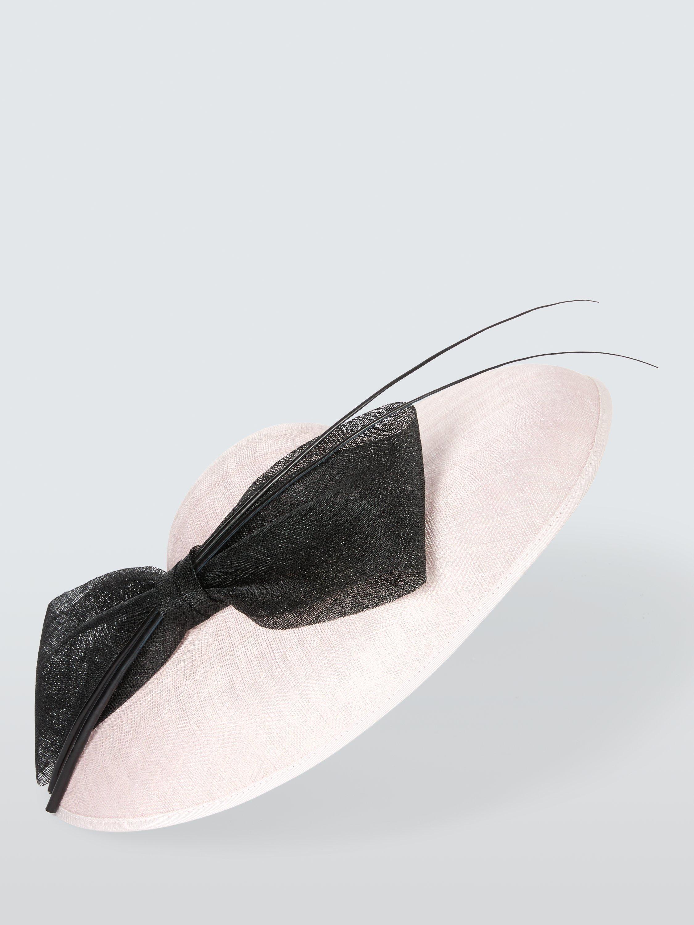 John Lewis Davina Bow Woven Occasion Hat, Pink