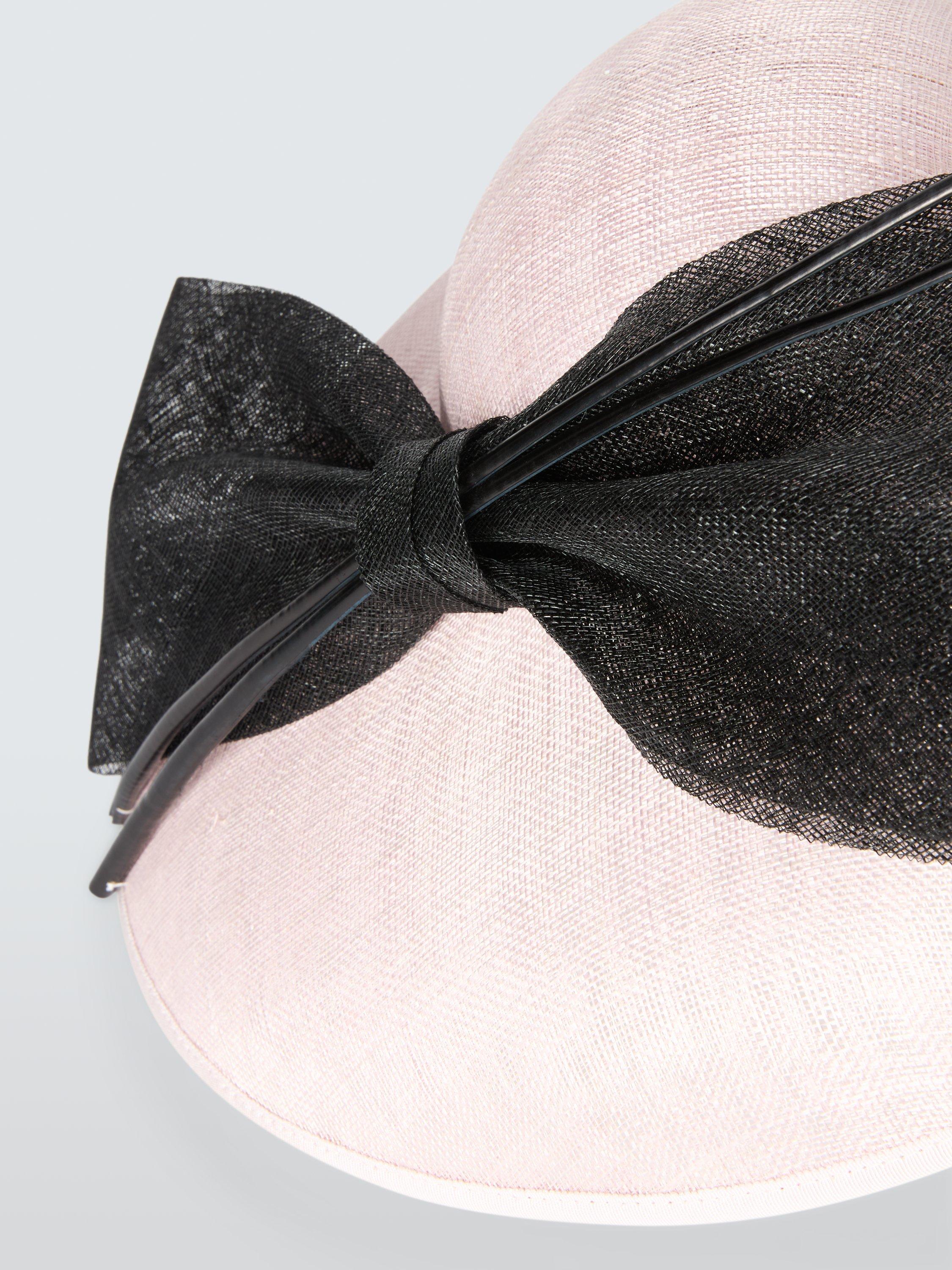 Product image 3 of 4, which shows John Lewis Davina Bow Woven Occasion Hat, Pink