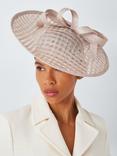 John Lewis Dee Woven Crosshatch Bow Hat, Beige