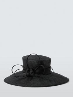 John Lewis Hope Ribbon Woven Occasion Hat, Black - view 2, Black