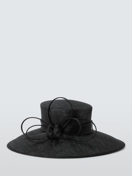 John Lewis Hope Ribbon Woven Occasion Hat, Black - view 2, Black