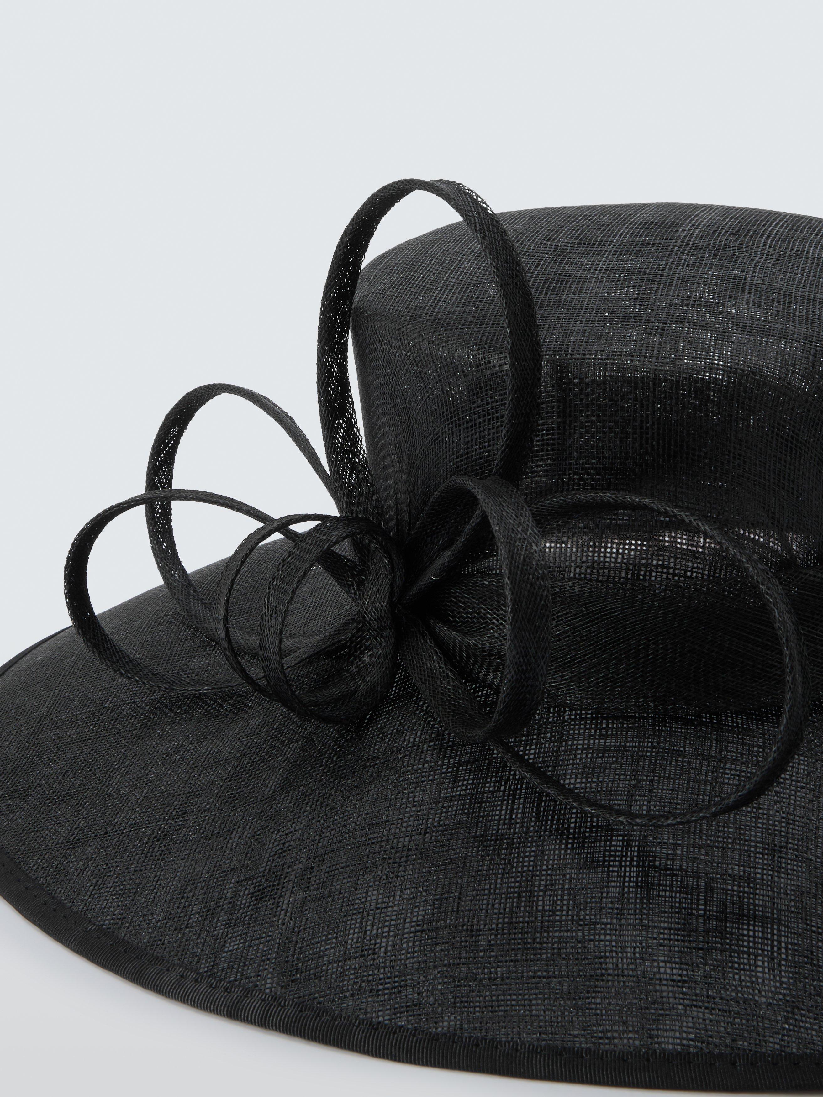 Product image 2 of 2, which shows John Lewis Hope Ribbon Woven Occasion Hat, Black