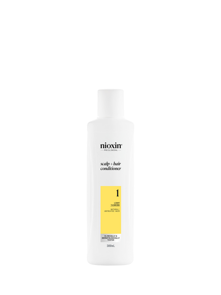 Nioxin Pro Clinical System 1 Scalp + Hair Thickening Conditioner for Natural Hair with Light Thinning, 300ml, 
