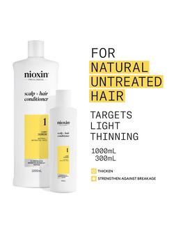 Nioxin Pro Clinical System 1 Scalp + Hair Thickening Conditioner for Natural Hair with Light Thinning, 300ml - view 2, 