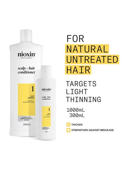 Nioxin Pro Clinical System 1 Scalp + Hair Thickening Conditioner for Natural Hair with Light Thinning, 300ml - view 2, 