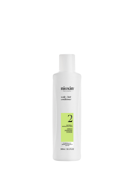 Nioxin Pro Clinical System 2 Scalp + Hair Thickening Conditioner for Natural Hair with Progressed Thinning, 300ml, 