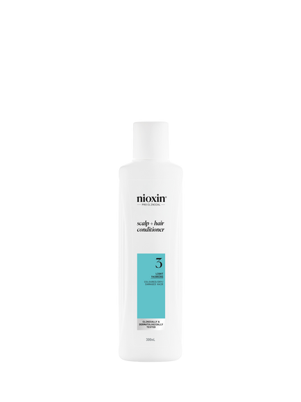 Nioxin Pro Clinical System 3 Scalp + Hair Thickening Conditioner for Coloured, Dry and Damaged Hair with Light Thinning, 