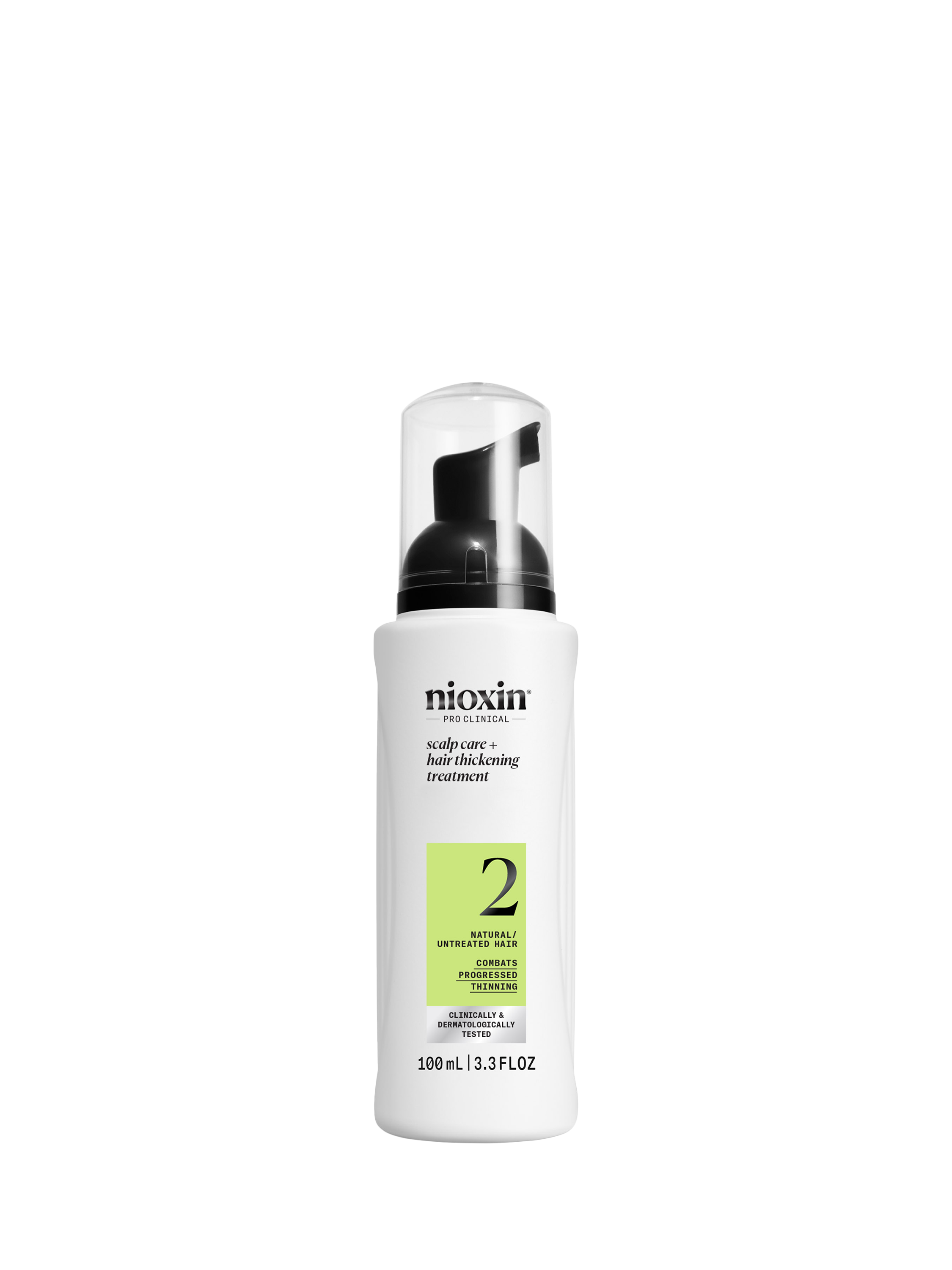 Product image 1 of 10, which shows Nioxin Pro Clinical System 2 Scalp + Hair Thickening Treatment for Natural Hair with Progressed Thinning, 100ml