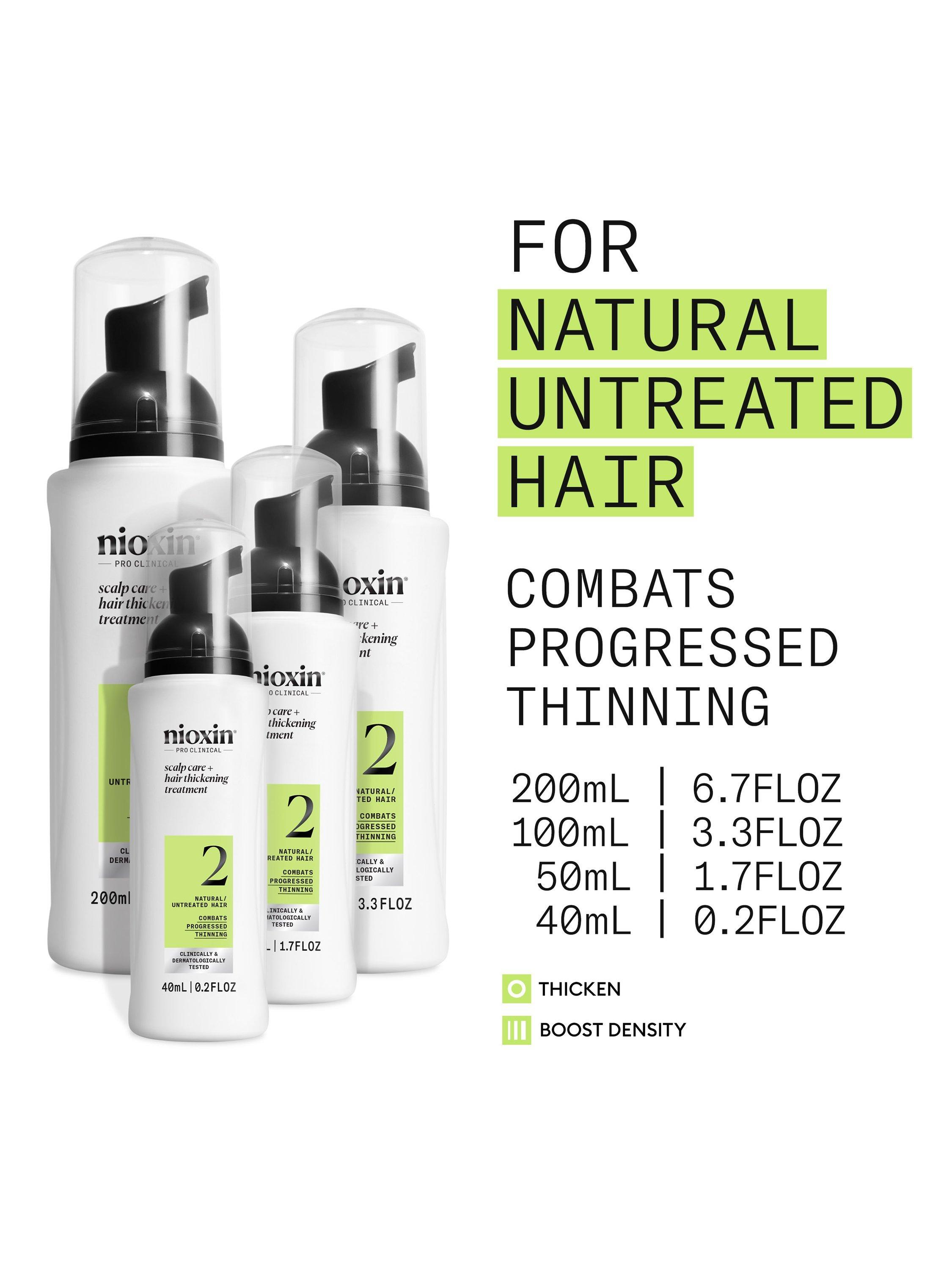 Product image 2 of 10, which shows Nioxin Pro Clinical System 2 Scalp + Hair Thickening Treatment for Natural Hair with Progressed Thinning, 100ml
