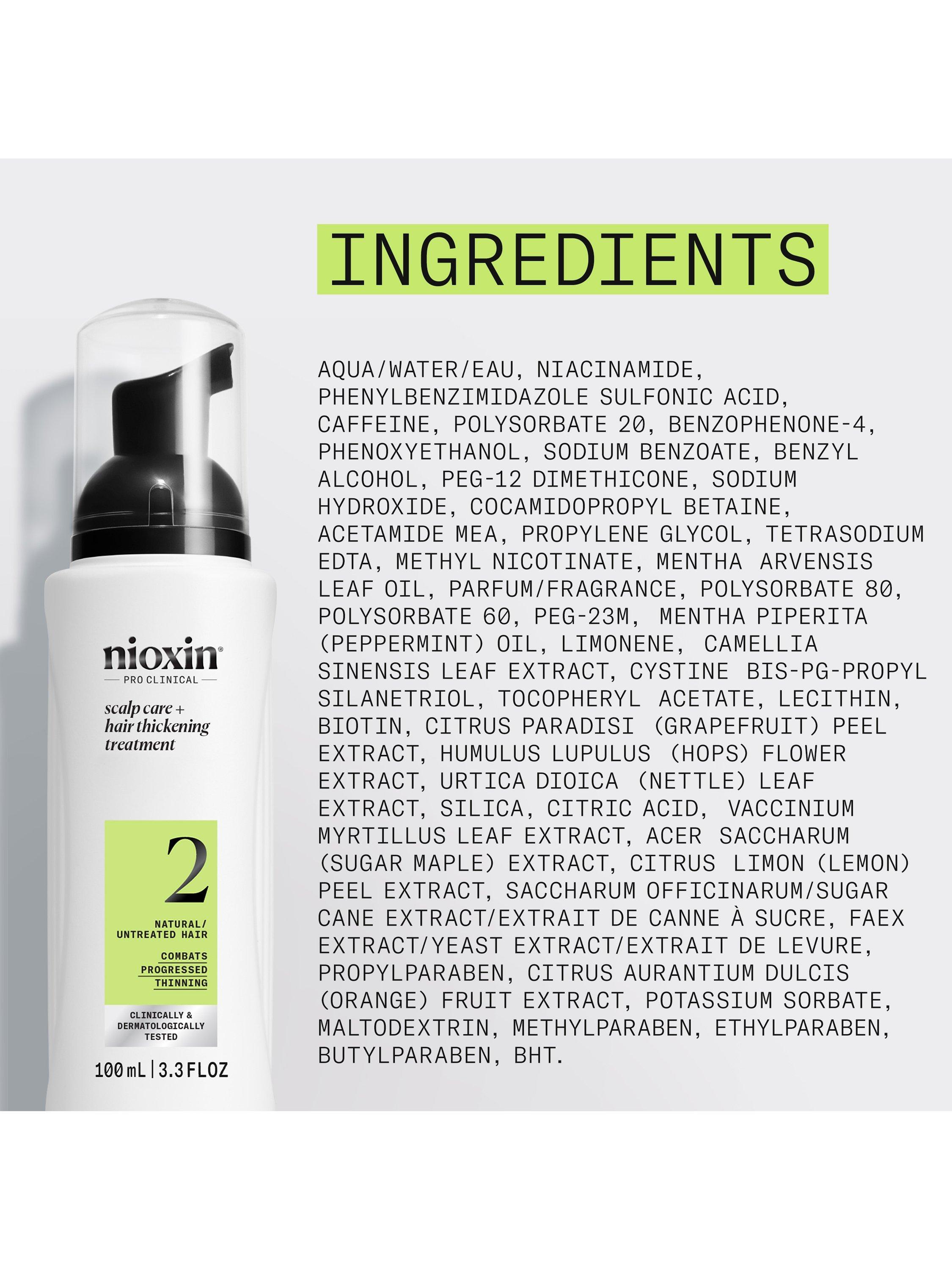 Product image 9 of 10, which shows Nioxin Pro Clinical System 2 Scalp + Hair Thickening Treatment for Natural Hair with Progressed Thinning, 100ml