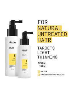 Nioxin Pro Clinical System 1 Scalp + Hair Thickening Treatment for Natural Hair with Light Thinning, 100ml - view 2, 