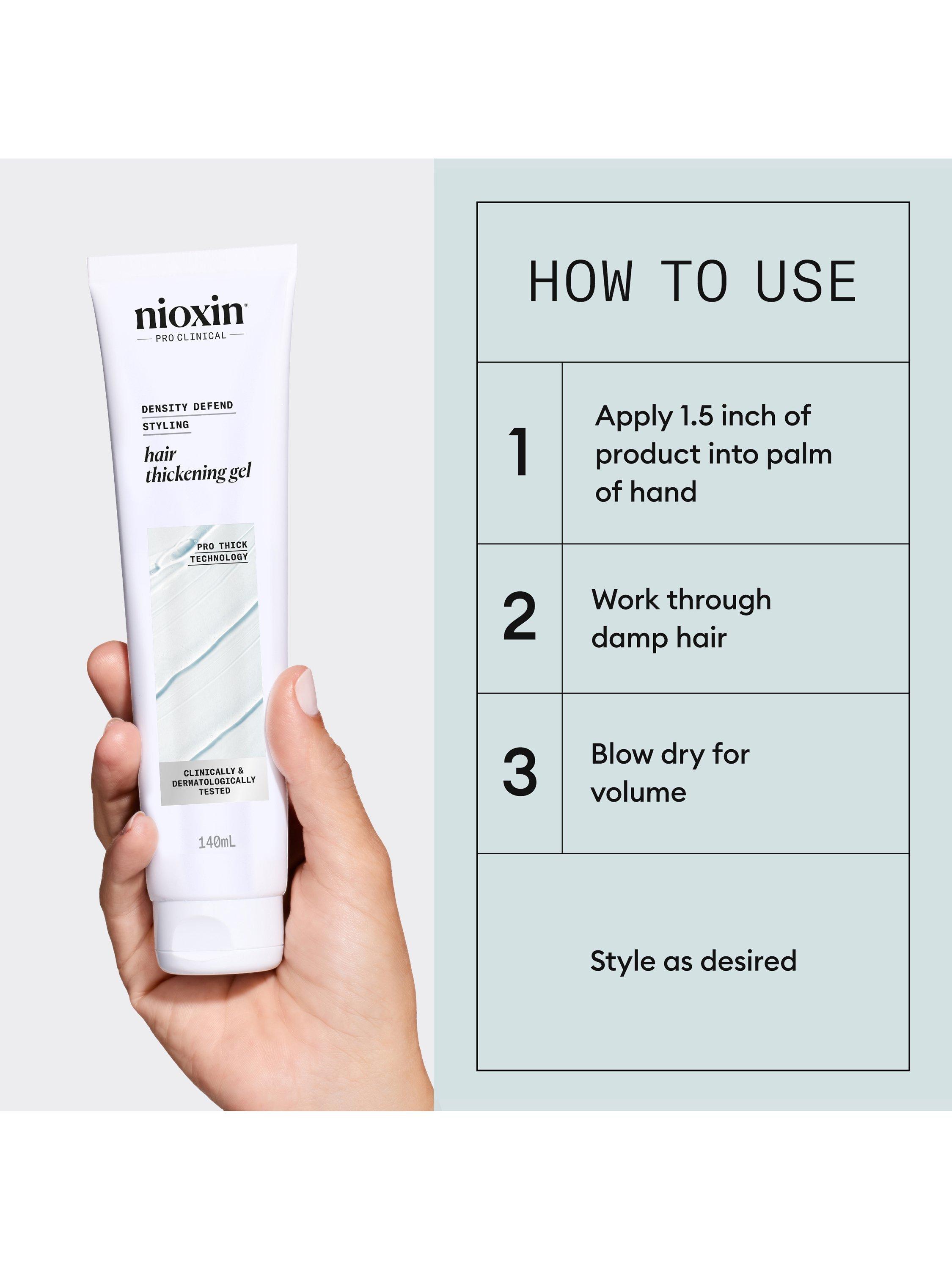 Product image 6 of 8, which shows Nioxin Pro Clinical Density Defend Hair Thickening Gel For Volumising Hair, 140ml