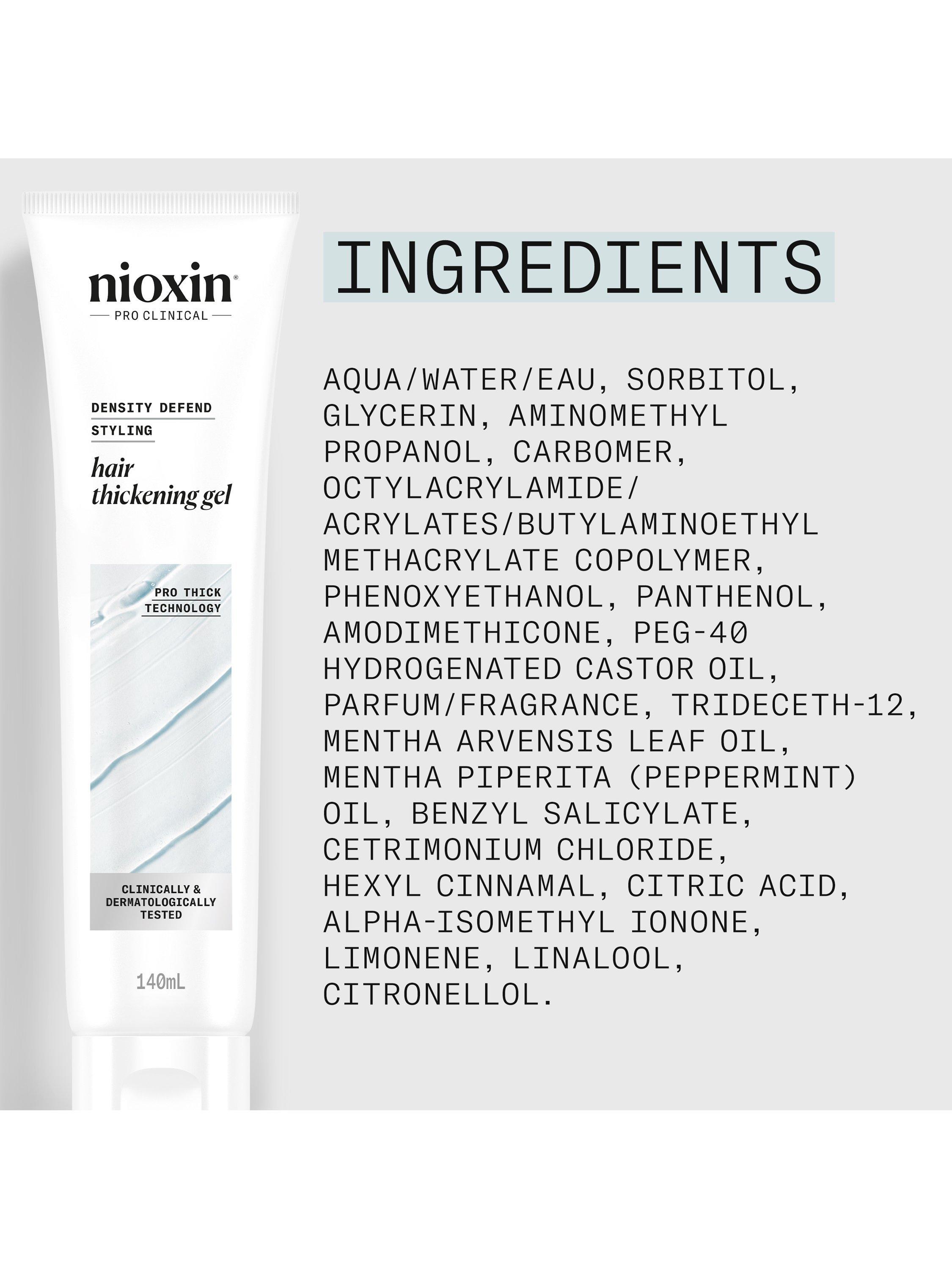 Product image 8 of 8, which shows Nioxin Pro Clinical Density Defend Hair Thickening Gel For Volumising Hair, 140ml