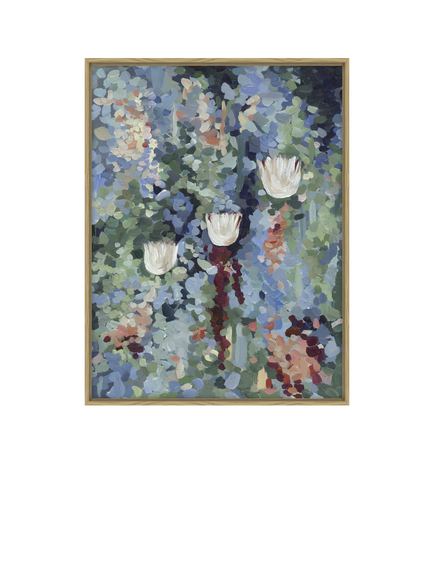 John Lewis Harlie Briggs 'Down by the Lake' Framed Canvas Print, 83 x 64cm, Blue, Blue