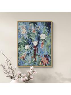 John Lewis Harlie Briggs 'Down by the Lake' Framed Canvas Print, 83 x 64cm, Blue - view 2, Blue