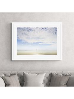 John Lewis Mike Shepherd 'Stillness of Time' Framed Print & Mount, 78.5 x 104.5cm, White/Blue - view 2, White / Blue