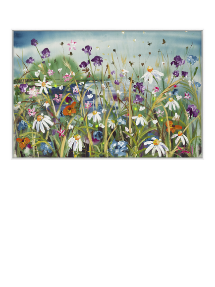 John Lewis Rachael Dalzell 'Wandering the Coastal Path' Framed Canvas Print, 83 x 124cm, Multi/White, Multi / White