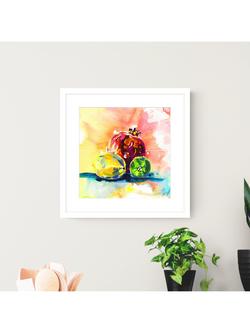 John Lewis Rachael Dalzell 'Fruit 2' Framed Print, 53.5 x 53.5cm, Multi/White - view 2, Multi / White