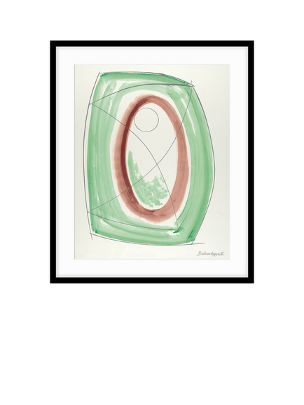 Tate + John Lewis Dame Barbara Hepworth 'November Green' Wood Framed Print & Mount, 62 x 52cm, Green