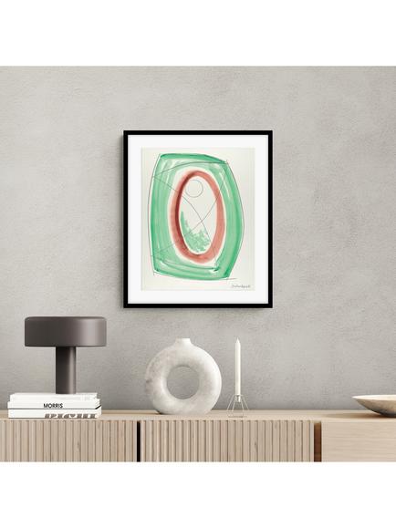 Tate + John Lewis Dame Barbara Hepworth 'November Green' Wood Framed Print & Mount, 62 x 52cm - view 2, Green