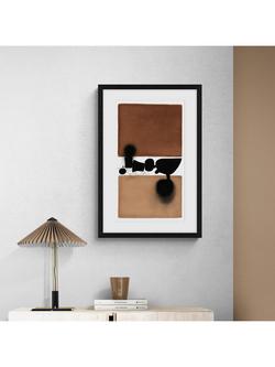 Tate + John Lewis Victor Pasmore 'Abstract' Wood Framed Print & Mount, 62 x 42cm - view 2, Brown