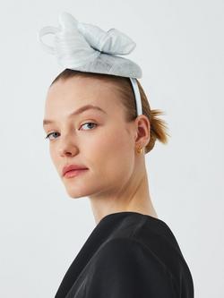 John Lewis Agatha Woven Fascinator, Light Blue