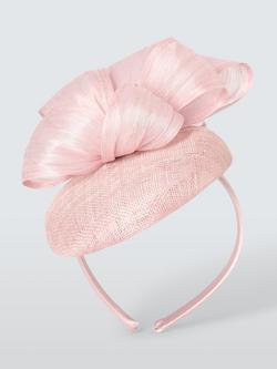 John Lewis Agatha Woven Fascinator - view 2, Pink