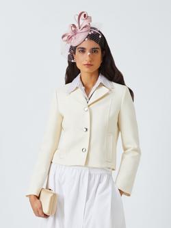 John Lewis Aimee Pillbox Fascinator, Pink