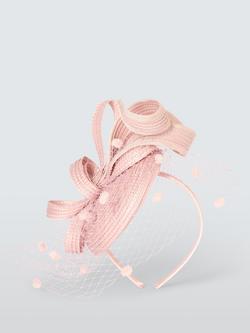 John Lewis Aimee Pillbox Fascinator - view 2, Pink