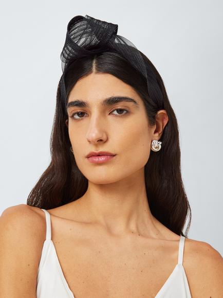 John Lewis Avery Knotted Headband Fascinator, Black