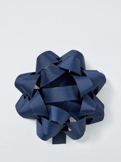 John Lewis Fabric Confetti Gift Bow, Blue, Multi