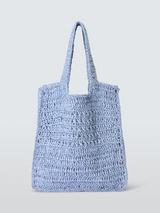 トートバッグ WHITE STUFF Christe Crochet Shopper Christie Crochet Shopper in BLACK MULTI | White Stuff