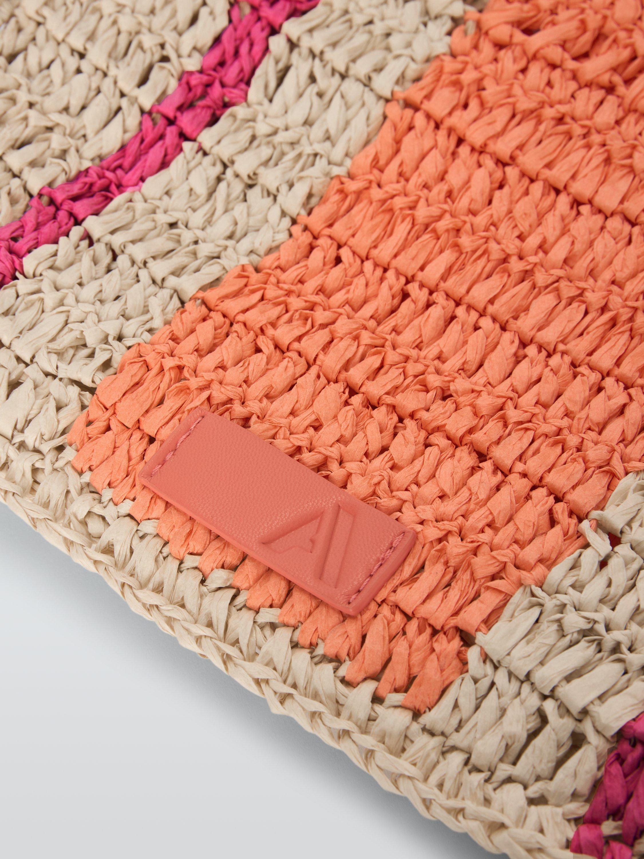 Product image 5 of 6, which shows John Lewis ANYDAY North/South Raffia Tote Bag, Beige/Multi