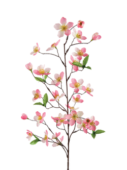 Floralsilk Artificial Plum Blossom Spray, 81cm, Pink, Pink