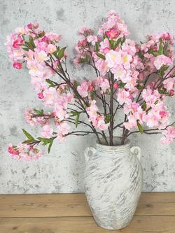 Floralsilk Artificial Cherry Blossom Spray, 81cm, Pink - view 2, Pink