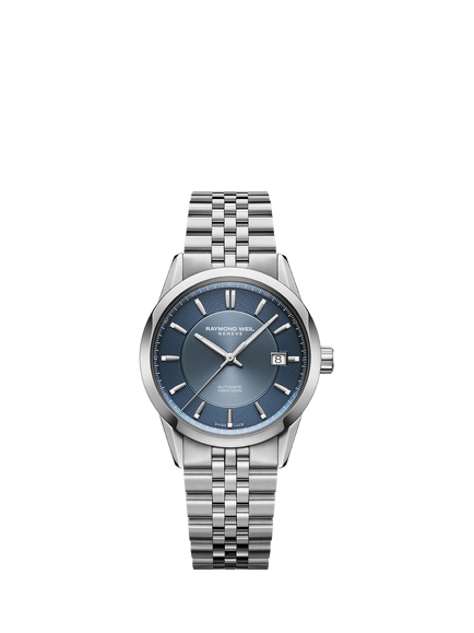 Raymond Weil Men's Freelancer 38 Automatic Date Bracelet Strap Watch, Silver