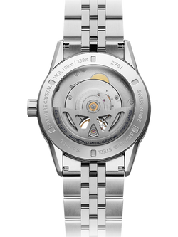 Raymond Weil Men's Freelancer 42 Calibre RW1212 Automatic Bracelet Strap Watch, Silver/Green - view 2, Silver